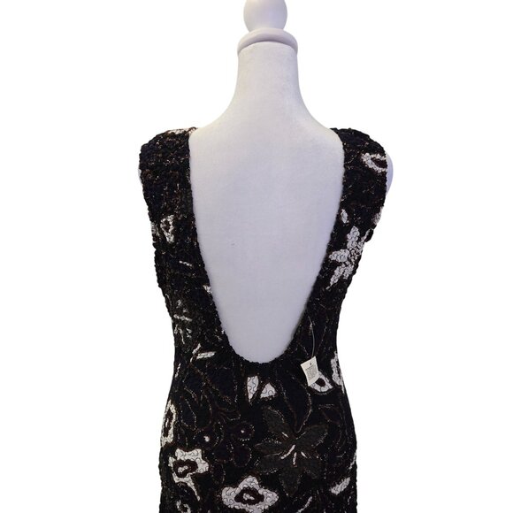 NWT Vintage Cathy Hardwick Floral Smocked Ruffle Hem Dress Size 6 - Picture 6 of 7